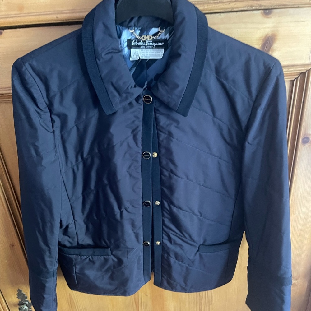 Navy Quilted Jacket